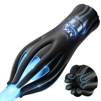 2-in-1 Male Vibrator & Masturbator - 10 Powerful Vibrations for Penis Training & Stimulation-LW