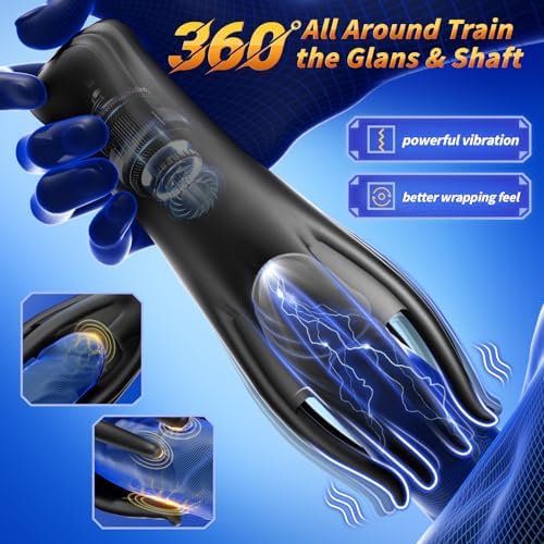 2-in-1 Male Vibrator & Masturbator - 10 Powerful Vibrations for Penis Training & Stimulation-LW