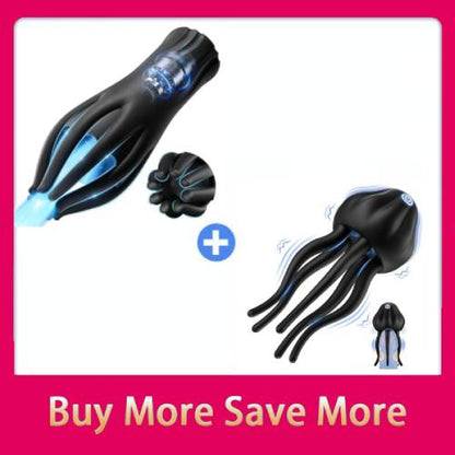 2-in-1 Male Vibrator & Masturbator - 10 Powerful Vibrations for Penis Training & Stimulation-LW