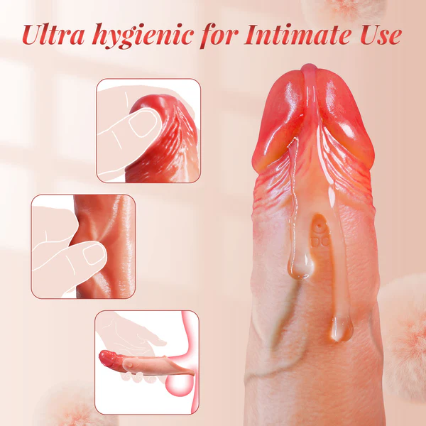 (BLACK) APP Controlled 9 Vibration Intensities Vibrating Penis Sleeve