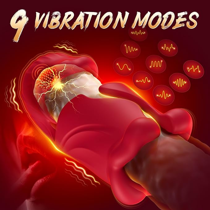 SexoralabDual Lip Grip Trainer Men Sex Toy with 9 Vibration Modes, 360° Full-Surround Blowjob Penis Vibrator