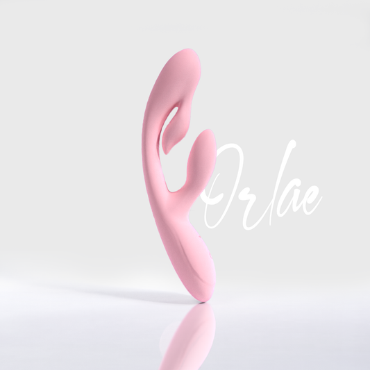XReverie Orlae Dual-Motor Rabbit Vibrator in Soft Pink Liquid Silicone