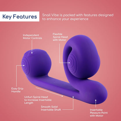 Snail 9.5-inch powerful vibrating masturbator features 7 vibration modes